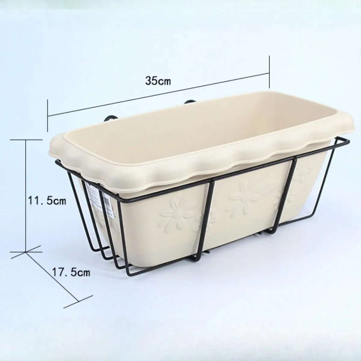 Hanging Planter for Balcony Railing Plant Basket Fence Planter Home Decor Window Box Planter Flower Pot for Garden Deck Yard 6L