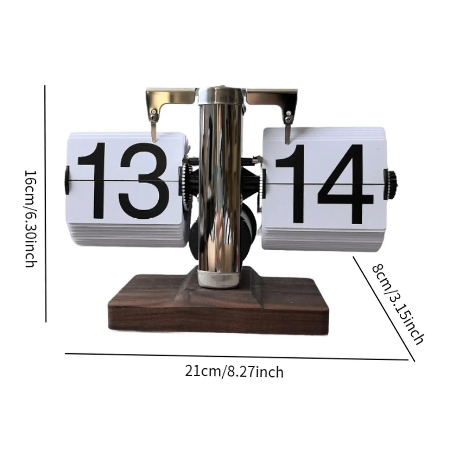 Flip Clock Retro Digital Table Clock Vintage Mechanical Auto Flip Clock Table Decoration and Accessories for Home Room Cafe Desk