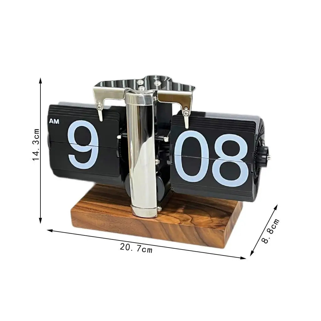 Flip Clock Retro Digital Table Clock Vintage Mechanical Auto Flip Clock Table Decoration and Accessories for Home Room Cafe Desk