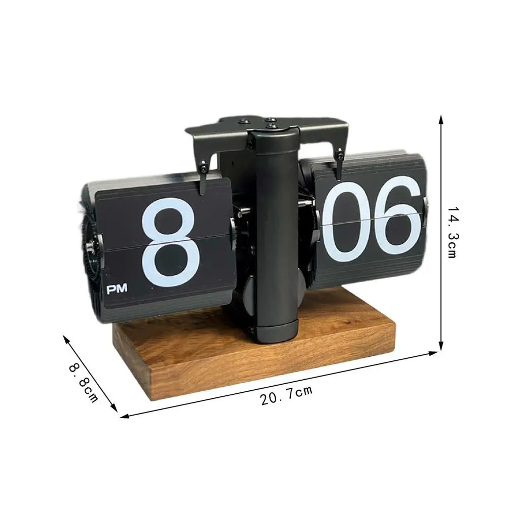 Flip Clock Retro Digital Table Clock Vintage Mechanical Auto Flip Clock Table Decoration and Accessories for Home Room Cafe Desk