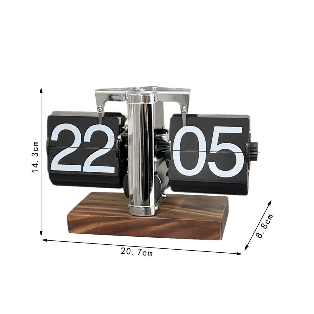 Flip Clock Retro Digital Table Clock Vintage Mechanical Auto Flip Clock Table Decoration and Accessories for Home Room Cafe Desk
