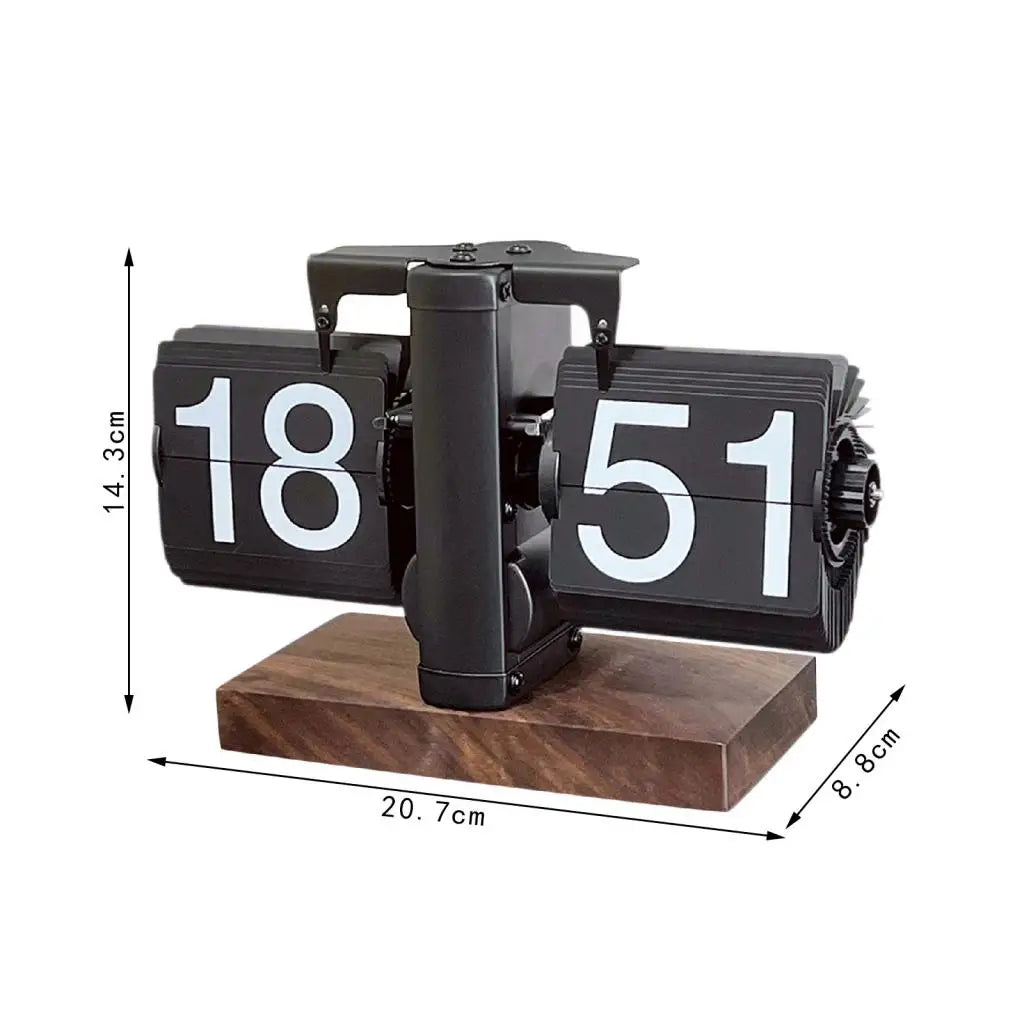 Flip Clock Retro Digital Table Clock Vintage Mechanical Auto Flip Clock Table Decoration and Accessories for Home Room Cafe Desk