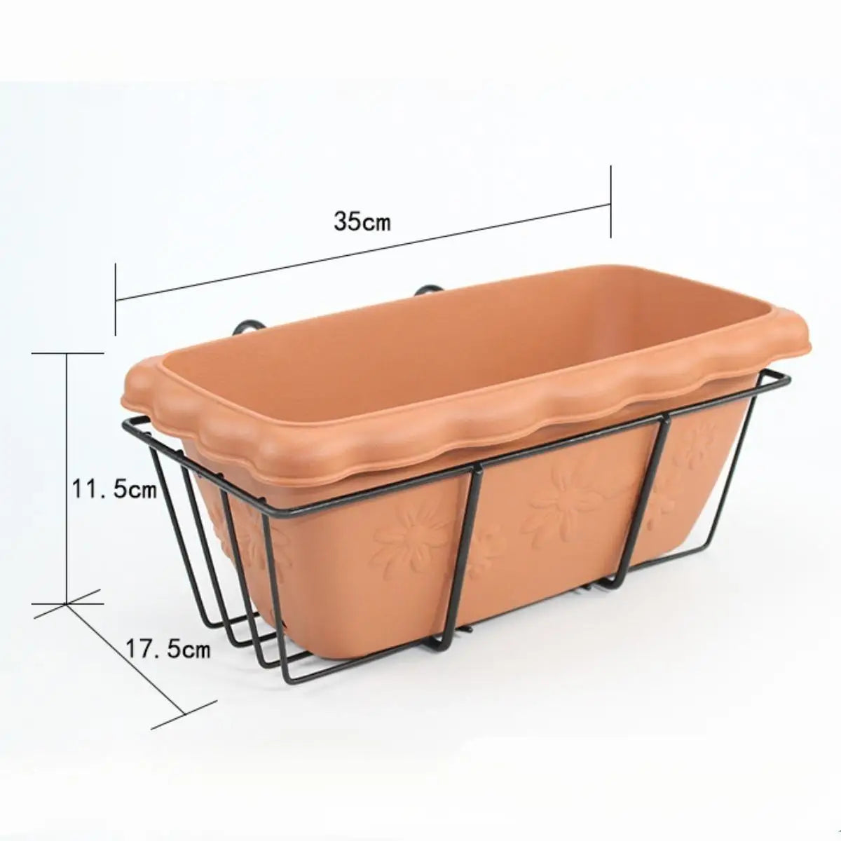 Hanging Planter for Balcony Railing Plant Basket Fence Planter Home Decor Window Box Planter Flower Pot for Garden Deck Yard 6L