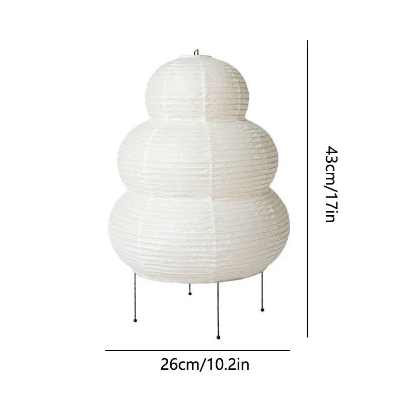 Japanese Design  Table Lamp White Rice Paper Decorative Desk Lights for Bedroom Living/Dining Room Study Loft
