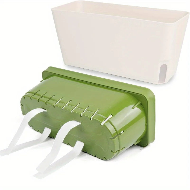 Self-Watering Windowsill Planter Kit: Modern Plastic Herb Garden Set with Visible Water Level Indicator - Suitable for Indoor