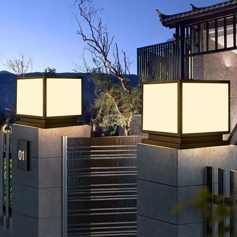 Solar-powered garden lights for outdoor use, designed to be waterproof and suitable for use in gardens, around villas, and at th
