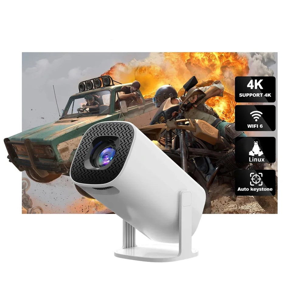 Ourdoor Smart P30PRO Mini Projector Linux System WiFi6 BT 5.0 Support 4K 1280*720P Smart Home Cinema Outdoor Portable Projector
