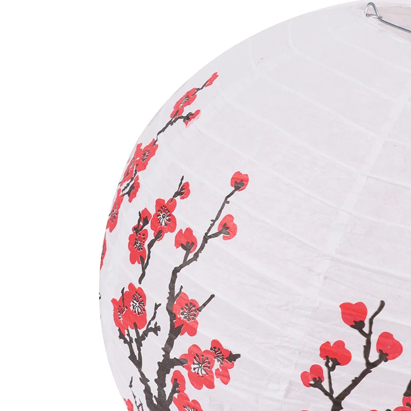 1PC Plum Blossom Paper Lanterns Chinese Japanese Style Hanging Lamp Outdoor Garden Wedding Holiday Party Decorations