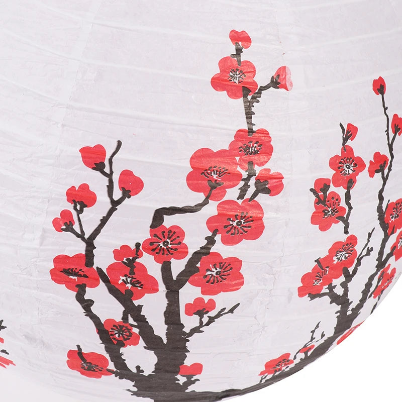 1PC Plum Blossom Paper Lanterns Chinese Japanese Style Hanging Lamp Outdoor Garden Wedding Holiday Party Decorations