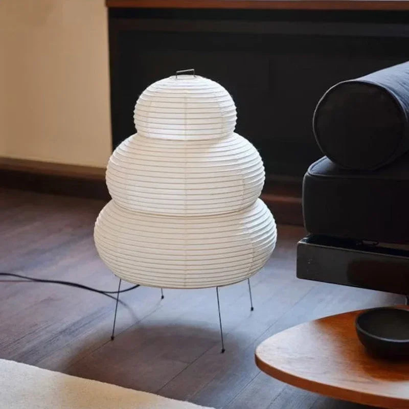 Japanese Design  Table Lamp White Rice Paper Decorative Desk Lights for Bedroom Living/Dining Room Study Loft